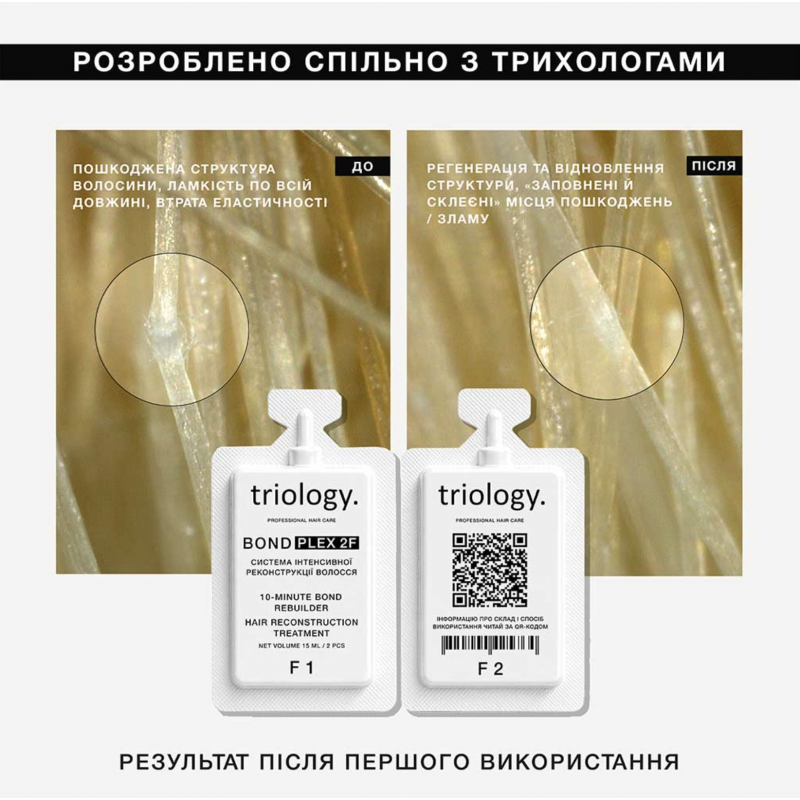Система интенсивной реконструкции волос Triology BONDPLEX F1+F2, 1 процедура