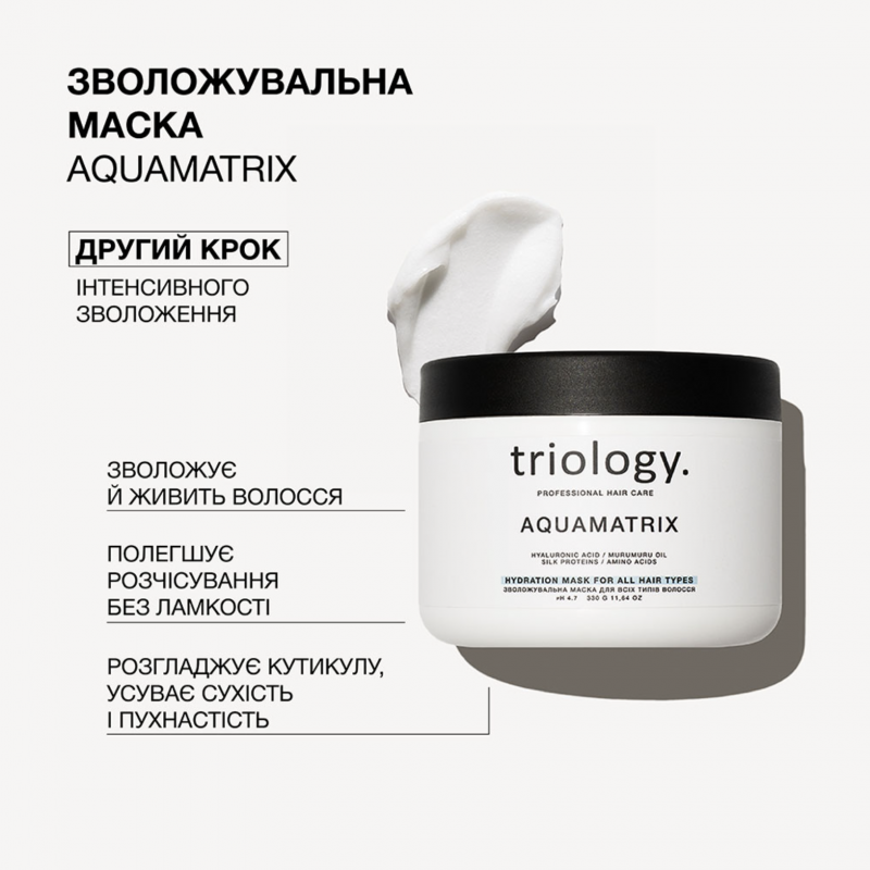 Увлажняющая маска для всех типов волос Triology Aquamatrix Hydration Mask, 330 г