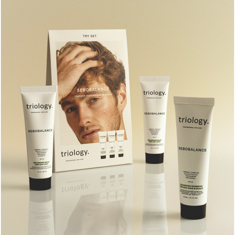 Трилогия сохранения свежести Triology Sebobalance Try Set, набор миниатюр 30 мл + 30 г + 30 г