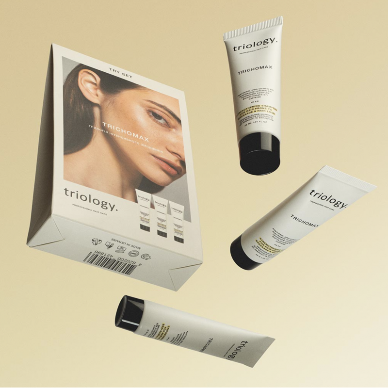 Трилогия интенсивного укрепления Triology Trichomax Try Set, набор миниатюр 30 мл + 30 г + 30 г
