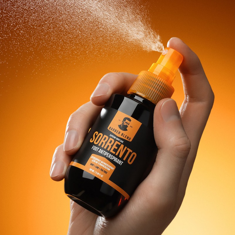 Дезодорант-антиперспирант для ног с фарнезолом BARBER BLEND Sorrento для мужчин, 100 мл