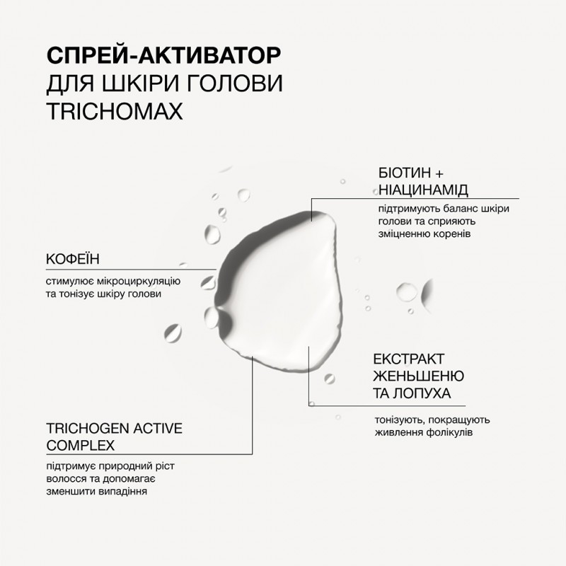 Спрей-активатор для восстановления естественного роста волос, склонных к выпадению Triology Trichomax, 80 мл