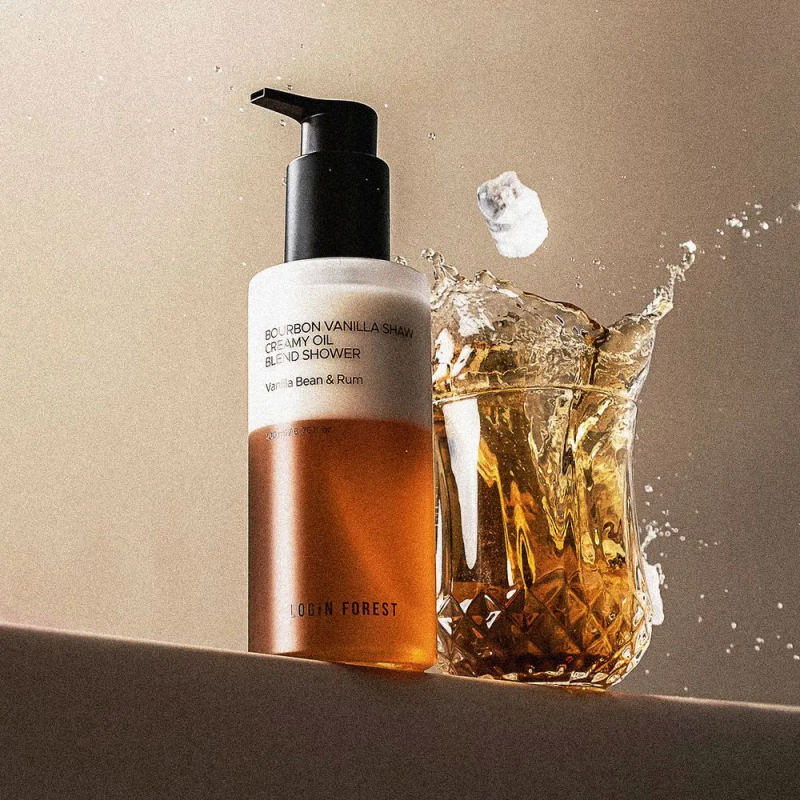 Двофазний гель для душу з ароматом бурбонської ванілі LOGIN FOREST Bourbon Vanilla Shaw Creamy Oil Blend Shower, 200 мл