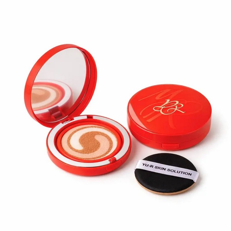 Сонцезахисний кушон тон №23(середній тон) YU.R Skin Solution Moist Layer Cushion Spf50+ Pa +++, 25 г 