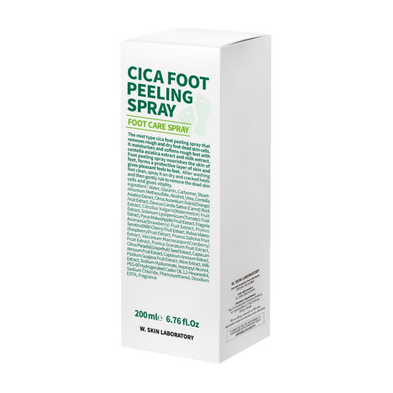 Спрей-пілінг для ніг W.SKIN LABORATORY Cica Foot Peeling Spray, 200 мл