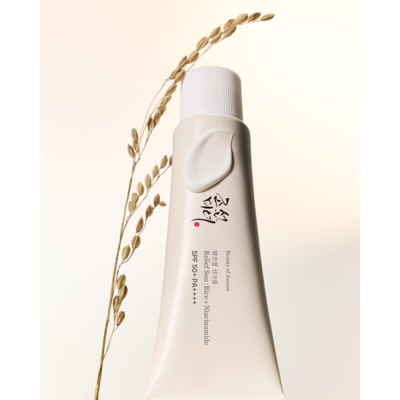 Сонцезахисний крем із ніацинамідом та екстрактом рису BEAUTY OF JOSEON Relief Sun : Rice+Niacinamide, 50 мл