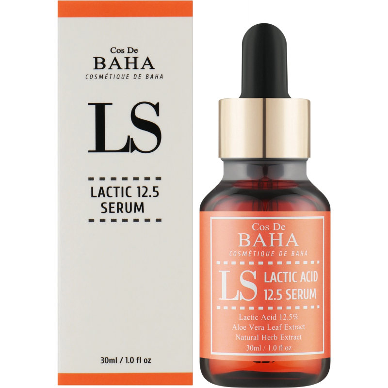 Відновлююча сироватка з молочною кислотою 12,5% COS DE BAHA Lactic Acid Serum (LS), 30 мл