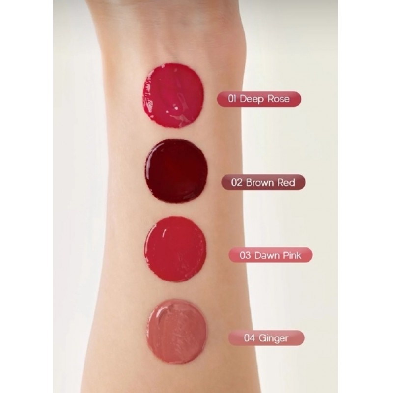 Ампульний зволожуючий тінт для губ HOUSE OF HUR Glowy Ampoule Tint 01 Deep Rose, 4.5 г