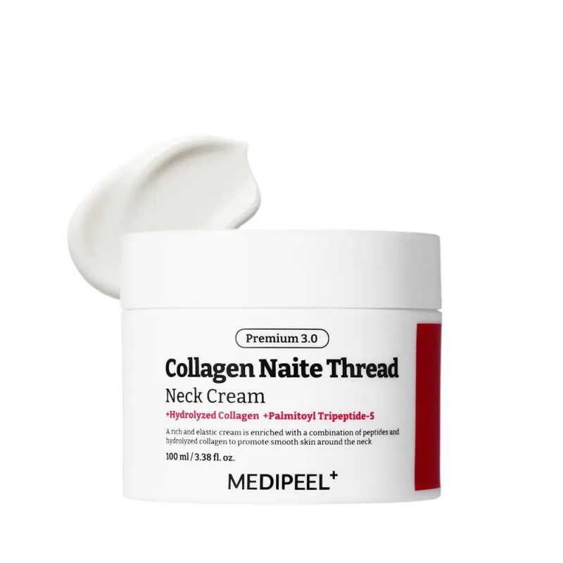 Ліфтинг-крем для шиї та декольте з пептидами та колагеном MEDIPEEL Premium Collagen Naite Thread Neck Cream 3.0, 100 мл