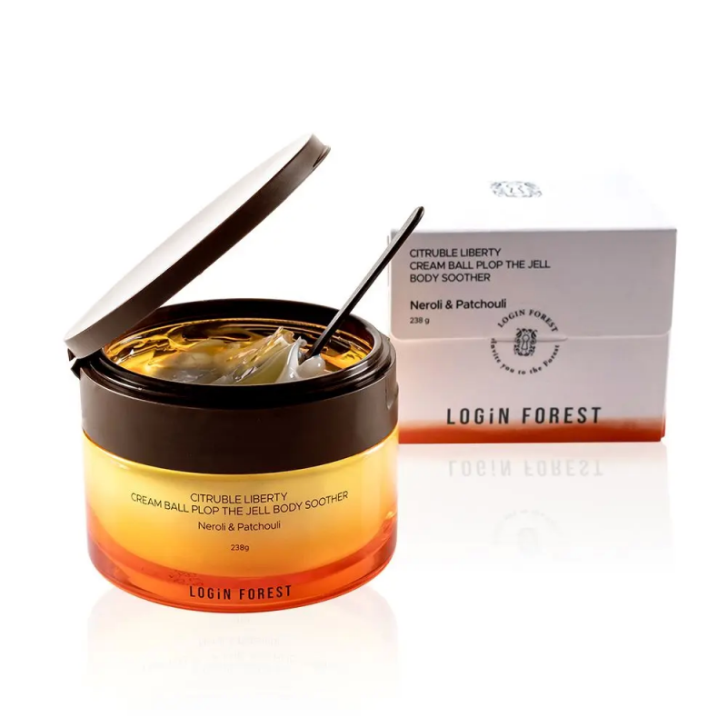 Крем-гель для тіла з ароматом неролі та пачулі LOGiN FOREST Citruble Liberty Cream Ball Plop The Jell Body Soother, 238 г