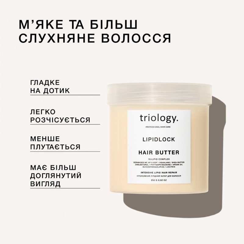 Интенсивный липидный баттер для волос Triology LIPIDLOCK, 250 г