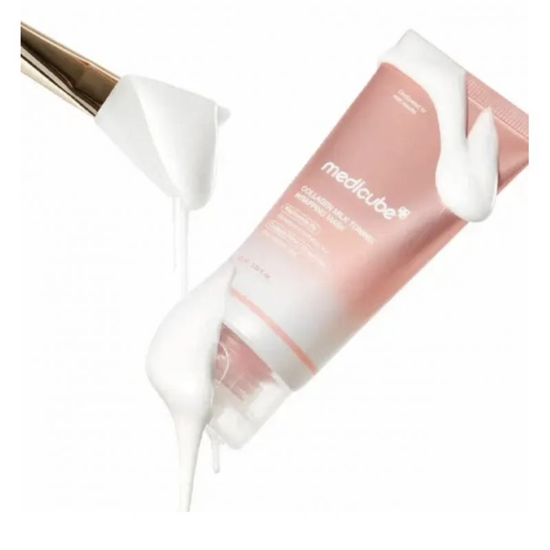 Тонізуюча колагенова маска-плівка для обличчя Medicube Collagen Milk Toning Wrapping Mask, 75 мл