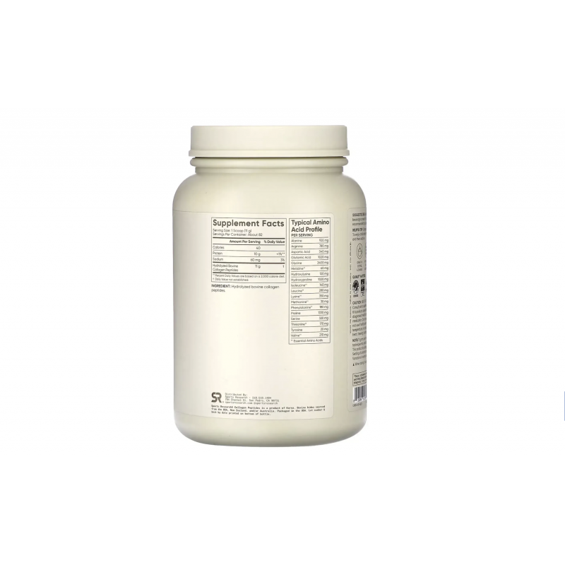 Колаген Sports Research Collagen Peptides Unflavored з нейтральним смаком, 907 г